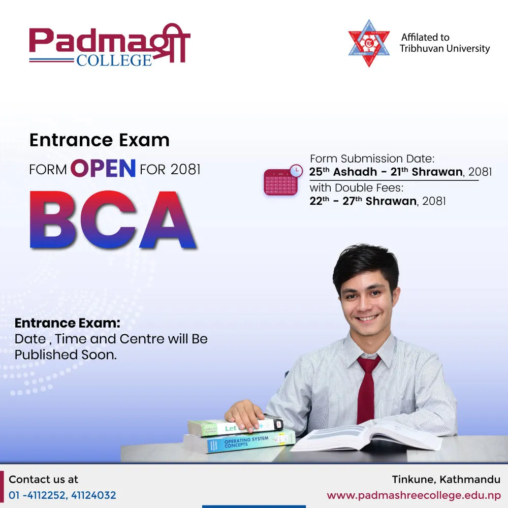 Entrance Form Notice For BCA 2081 